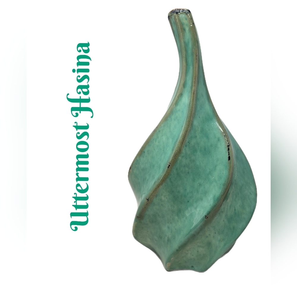 Uttermost Hasina Vase 19430 12x6 Pale Aqua Ceramic Glaze Home Decor Only